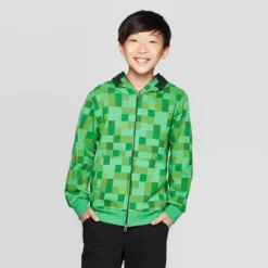 Kids' Minecraft Creeper Costume Fleece Sweatshirt - Green -ActiveMode Sales Store GUEST 78579430 42a0 4e55 aafb 8b2d6d574e77