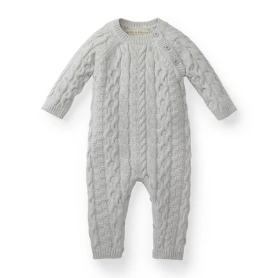 Hope & Henry Baby Cable Knit Sweater Romper 6 Hope & Henry Baby Cable Knit Sweater Romper - Image 6