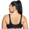 Glamorise Womens High Impact Wonderwire Sports Underwire Bra 9066 Black