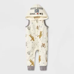 Baby Boys' Star Wars Printed Hooded Romper - Cream -ActiveMode Sales Store GUEST 7b5f977e 3088 408e a83f b8f05e0d6198
