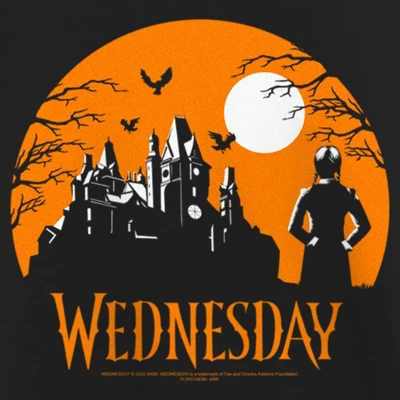 Girl's Wednesday Halloween Haunted House T-Shirt 1 Girl's Wednesday Halloween Haunted House T-Shirt