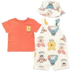 Disney Tigger Winnie The Pooh Baby French Terry Short Overalls T-Shirt And Hat 3 Piece Outfit Set Newborn To Infant -ActiveMode Sales Store GUEST 816f42c0 288e 4dae bbc3 29469489537a