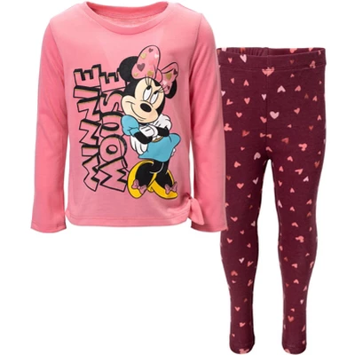 Disney Minnie Mouse Mickey Mouse T-Shirt And Leggings Outfit Set Infant To Big Kid 17 Disney Minnie Mouse Mickey Mouse T-Shirt And Leggings Outfit Set Infant To Big Kid - Image 17