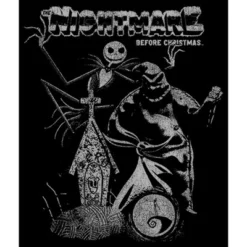 Boy's The Nightmare Before Christmas Jack And Oogie Boogie Distressed T-Shirt