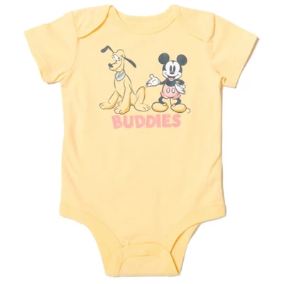 Disney Mickey Mouse Pluto Baby Snap Bodysuits And Pants Newborn To Infant 3 Disney Mickey Mouse Pluto Baby Snap Bodysuits And Pants Newborn To Infant - Image 3