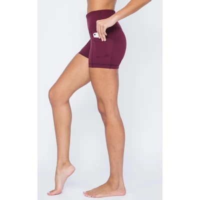 Yogalicious Womens Lux Polygiene Tribeca High Waist 3 1/2" Short With Side Pockets 5 Yogalicious Womens Lux Polygiene Tribeca High Waist 3 1/2" Short With Side Pockets - Image 5