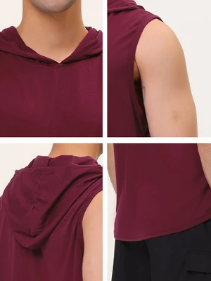 Lars Amadeus Men's Sleeveless Hoodies Vest T-Shirt Workout Gym Hooded Tank Tops 5 Lars Amadeus Men's Sleeveless Hoodies Vest T-Shirt Workout Gym Hooded Tank Tops - Image 5