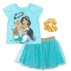 Disney Princess Disney Moana Princess Frozen Rapunzel Jasmine Belle Girls T-Shirt Tulle Skirt And Scrunchie 3 Piece Outfit Set Little Kid To Big Kid -ActiveMode Sales Store GUEST 8a0d90fe 0a71 4d53 a2e7 0e43f0e096ed