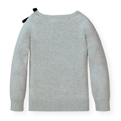 Hope & Henry Girls' Organic Cotton French Sweater With Velvet Bow, Infant 2 Hope & Henry Girls' Organic Cotton French Sweater With Velvet Bow, Infant - Image 2