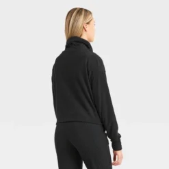 Wander By Hottotties Women's Diane Zig Zag Mock Neck Athletic Top - Black -ActiveMode Sales Store GUEST 8a7ce046 4680 45e7 9da2 5a03652e1e39