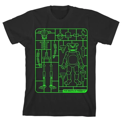 Five Nights At Freddy's Sister Location Toy Freddy Assembly Boy's Black T-shirt 6 Five Nights At Freddy's Sister Location Toy Freddy Assembly Boy's Black T-shirt - Image 6