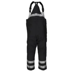 RefrigiWear Mens Insulated Softshell Enhanced Visibility Reflective Bib Overalls