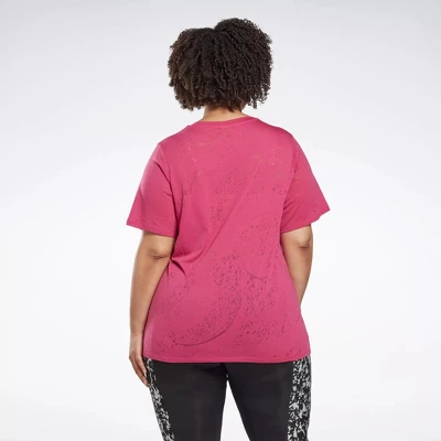 Reebok Burnout T-Shirt (Plus Size) Womens Athletic T-Shirts 2 Reebok Burnout T-Shirt (Plus Size) Womens Athletic T-Shirts - Image 2