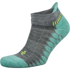 Balega Silver No Show Running Socks - Midgray/Aqua