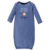 Hudson Baby Infant Boy Cotton Gowns, Baseball, Preemie/Newborn