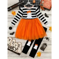 Girls How Do You Boo Striped Tutu Tunic & Legging Set - Mia Belle Girls -ActiveMode Sales Store GUEST 945cfee2 faf5 4353 9424 9acf80939c84