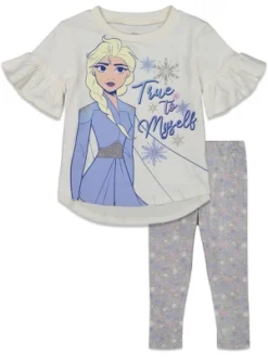 Disney Frozen Elsa Anna Frozen Girls T-Shirt And Leggings Outfit Set Infant To Little Kid -ActiveMode Sales Store GUEST 94e8f1fe 497f 4828 a014 f1f60d6109d2