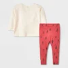 Grayson Collective Baby Boys' 2pc Quilted Pullover & Leggings Set - Red