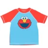Sesame Street Elmo Baby Pullover Rash Guard And Swim Trunks Outfit Set Toddler