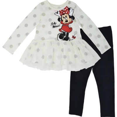 Mickey Mouse & Friends Minnie Mouse Girls T-Shirt And Leggings Outfit Set Little Kid 6 Mickey Mouse & Friends Minnie Mouse Girls T-Shirt And Leggings Outfit Set Little Kid - Image 6