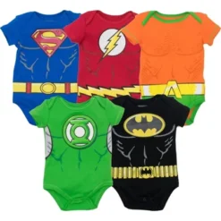 DC Comics Justice League Batman Superman The Flash Baby 5 Pack Costume Bodysuits Newborn To Infant -ActiveMode Sales Store GUEST 9bb4241c cfd9 40bc 95dc 607a3762ed8f