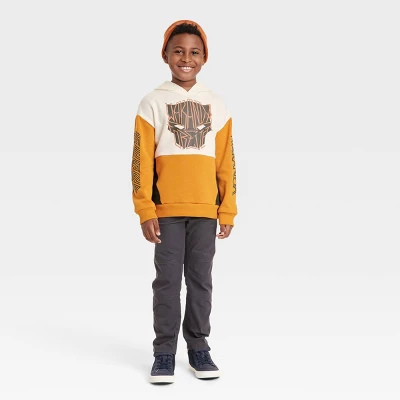 Boys' Marvel Black Panther Wakanda Forever Fleece Sweatshirt - Orange 2 Boys' Marvel Black Panther Wakanda Forever Fleece Sweatshirt - Orange - Image 2