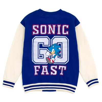 SEGA Sonic The Hedgehog Fleece Bomber Jacket And Jogger Pants Little Kid To Big Kid 3 SEGA Sonic The Hedgehog Fleece Bomber Jacket And Jogger Pants Little Kid To Big Kid - Image 3