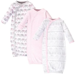 Touched By Nature Baby Girl Organic Cotton Side-Closure Snap Long-Sleeve Gowns 3pk, Pink Gray Elephant 7 Touched By Nature Baby Girl Organic Cotton Side-Closure Snap Long-Sleeve Gowns 3pk, Pink Gray Elephant -ActiveMode Sales Store GUEST 9e211cd8 bddb 4138 979c f61fdd57f425