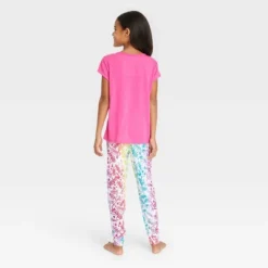 Girls' Rainbow High 2pc Pajama Set - Pink/White