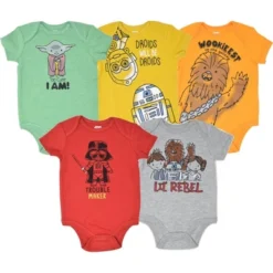 Star Wars R2-D2 C-3PO Chewbacca Yoda Darth Vader Newborn Baby Boys 5 Pack Short Sleeve Bodysuits -ActiveMode Sales Store GUEST 9ee86183 85df 47fc 9ddf d563a3f9dda6
