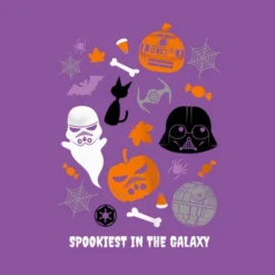 Girl's Star Wars Halloween Spookiest In Galaxy Collage T-Shirt