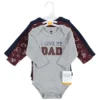 Hudson Baby Infant Boy Cotton Long-Sleeve Bodysuits, Love Dad