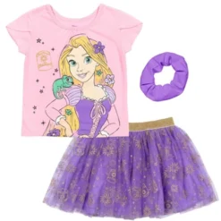Disney Princess Disney Moana Princess Frozen Rapunzel Jasmine Belle Girls T-Shirt Tulle Skirt And Scrunchie 3 Piece Outfit Set Little Kid To Big Kid -ActiveMode Sales Store GUEST a1dedd10 a911 41d9 9bd4 ee10b4ca5d36