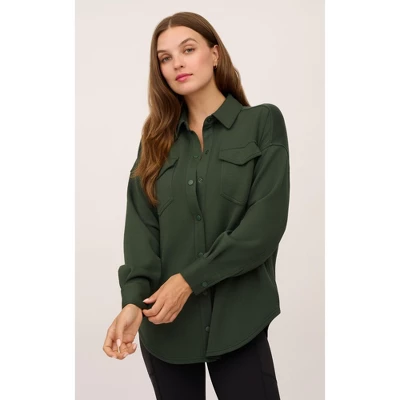 90 Degree By Reflex Womens Softlite Scuba Morgan Modal Shacket 4 90 Degree By Reflex Womens Softlite Scuba Morgan Modal Shacket - Image 4