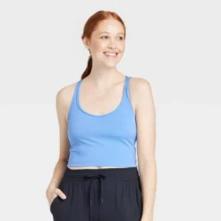 Women's Light Support Brushed Strappy Crop Sports Bra - All In Motion™ -ActiveMode Sales Store GUEST a344a082 fd06 411c a418 e7306b5b1cc6