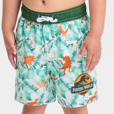 Toddler Boys' Jurassic Park Swim Shorts - Green 1 Toddler Boys' Jurassic Park Swim Shorts - Green