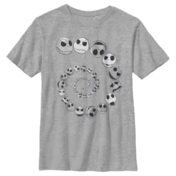 Boy's The Nightmare Before Christmas Spiral Facial Expressions And Moods Of Jack T-Shirt -ActiveMode Sales Store GUEST a5a46517 4f08 424e bb47 562a9838f02c