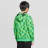 Kids' Minecraft Creeper Costume Fleece Sweatshirt - Green