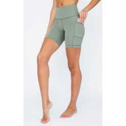 Yogalicious Womens Lux Polygiene Tribeca High Waist 7" Short With Side Pockets -ActiveMode Sales Store GUEST a6969681 d919 41c4 98fb 28fddb946967