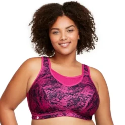 Glamorise Womens No-Bounce Camisole Elite Sports Wirefree Bra 1067 Fuchsia Print -ActiveMode Sales Store GUEST a70c3a71 3752 401f ae85 fbdbe8c00ced