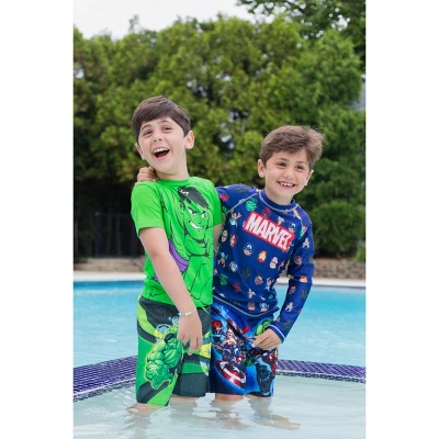 Marvel Avengers Hulk Black Panther Captain America 3 Pack Swim Trunks Toddler 3 Marvel Avengers Hulk Black Panther Captain America 3 Pack Swim Trunks Toddler - Image 3