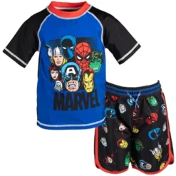 Marvel Avengers Iron Man Black Panther Thor Rash Guard And Swim Trunks Outfit Set Toddler -ActiveMode Sales Store GUEST a87cf1de 9187 4df9 b9dc a3dc5e047b16