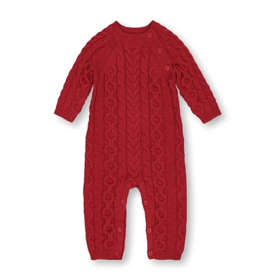 Hope & Henry Baby Cable Knit Sweater Romper 8 Hope & Henry Baby Cable Knit Sweater Romper - Image 8