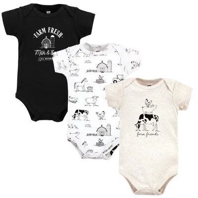 Hudson Baby Unisex Baby Cotton Bodysuits, Farm Friends 5 Hudson Baby Unisex Baby Cotton Bodysuits, Farm Friends - Image 5