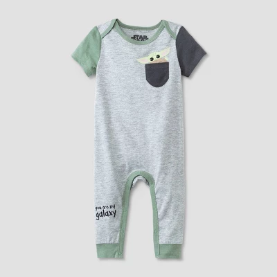 Baby Boys' 3pk Star Wars Solid Romper Set - Gray Newborn 2 Baby Boys' 3pk Star Wars Solid Romper Set - Gray Newborn - Image 2