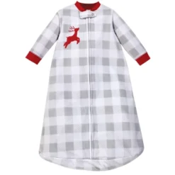 Hudson Baby Infant Long-Sleeve Fleece Sleeping Bag, Santas Sleigh, 0-9 Months