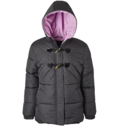 Pink Platinum Big Girl Diamond Quilt Toggle Puffer Jacket