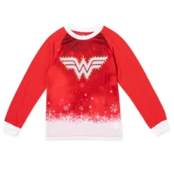 DC Comics Justice League Wonder Woman Girls Pullover Pajama Shirt And Pants Sleep Set Little Kid To Big Kid