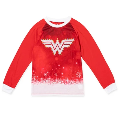 DC Comics Justice League Wonder Woman Girls Pullover Pajama Shirt And Pants Sleep Set Little Kid To Big Kid 1 DC Comics Justice League Wonder Woman Girls Pullover Pajama Shirt And Pants Sleep Set Little Kid To Big Kid
