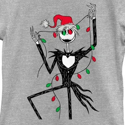 Girl's The Nightmare Before Christmas Jack Christmas Lights T-Shirt 1 Girl's The Nightmare Before Christmas Jack Christmas Lights T-Shirt